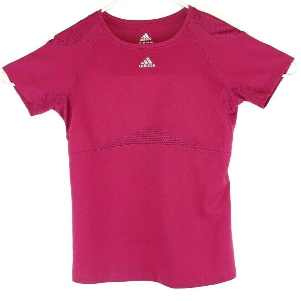 Adidas Womens Dry Wicking Running SHirt Sz S Pink